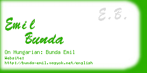 emil bunda business card